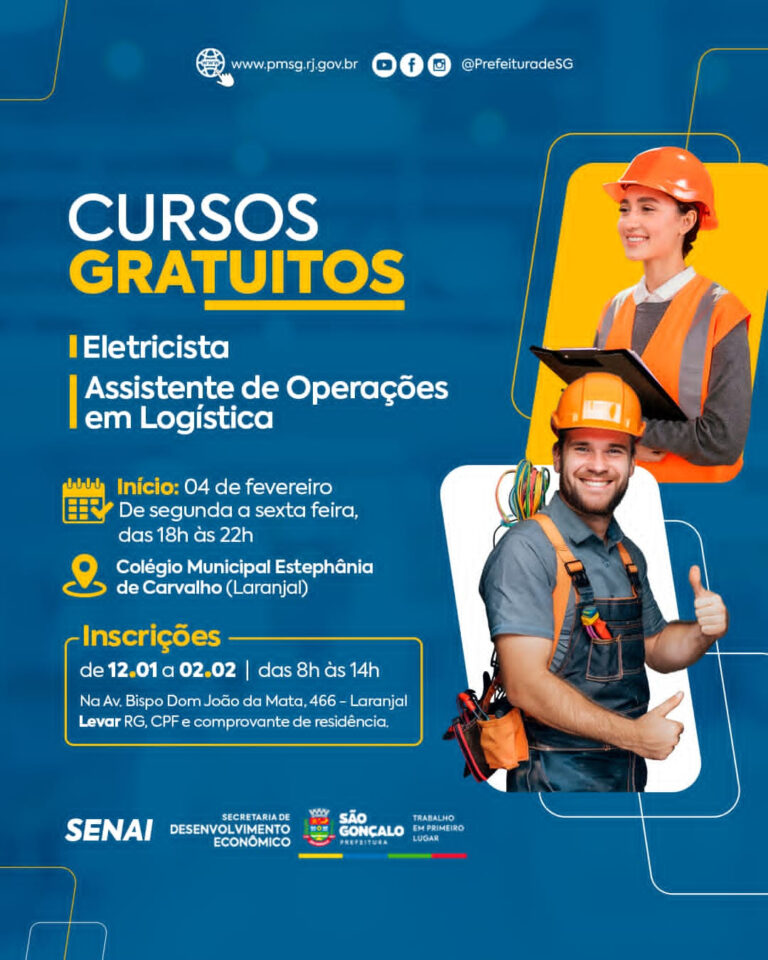sao-goncalo-abre-vagas-para-cursos-gratuitos-de-assistente-de-operacoes-em-logistica-e-eletricista-de-obras