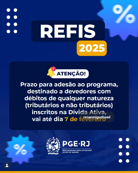 Devedores inscritos na Dívida Ativa do Estado do Rio de Janeiro têm até 7 de fevereiro para aderir ao Refis devedores-inscritos-na-divida-ativa-do-estado-do-rio-de-janeiro-tem-ate-7-de-fevereiro-para-aderir-ao-refis